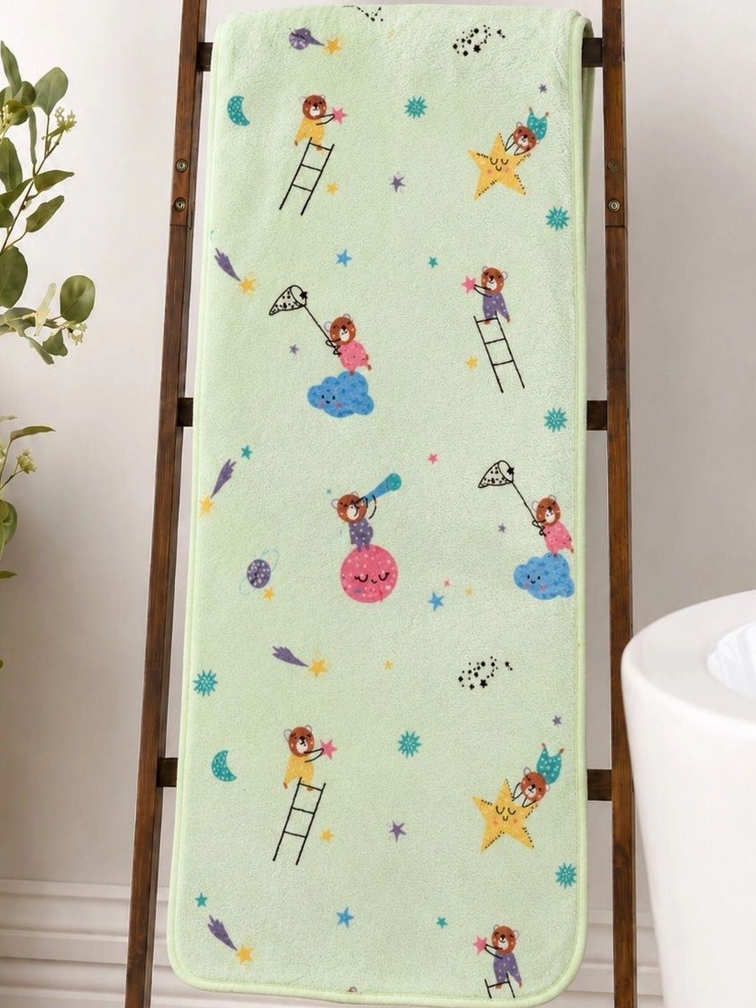 Thelittlebunny Green 1 Printed Terry Cotton 300 GSM Bath Towel-picture-16