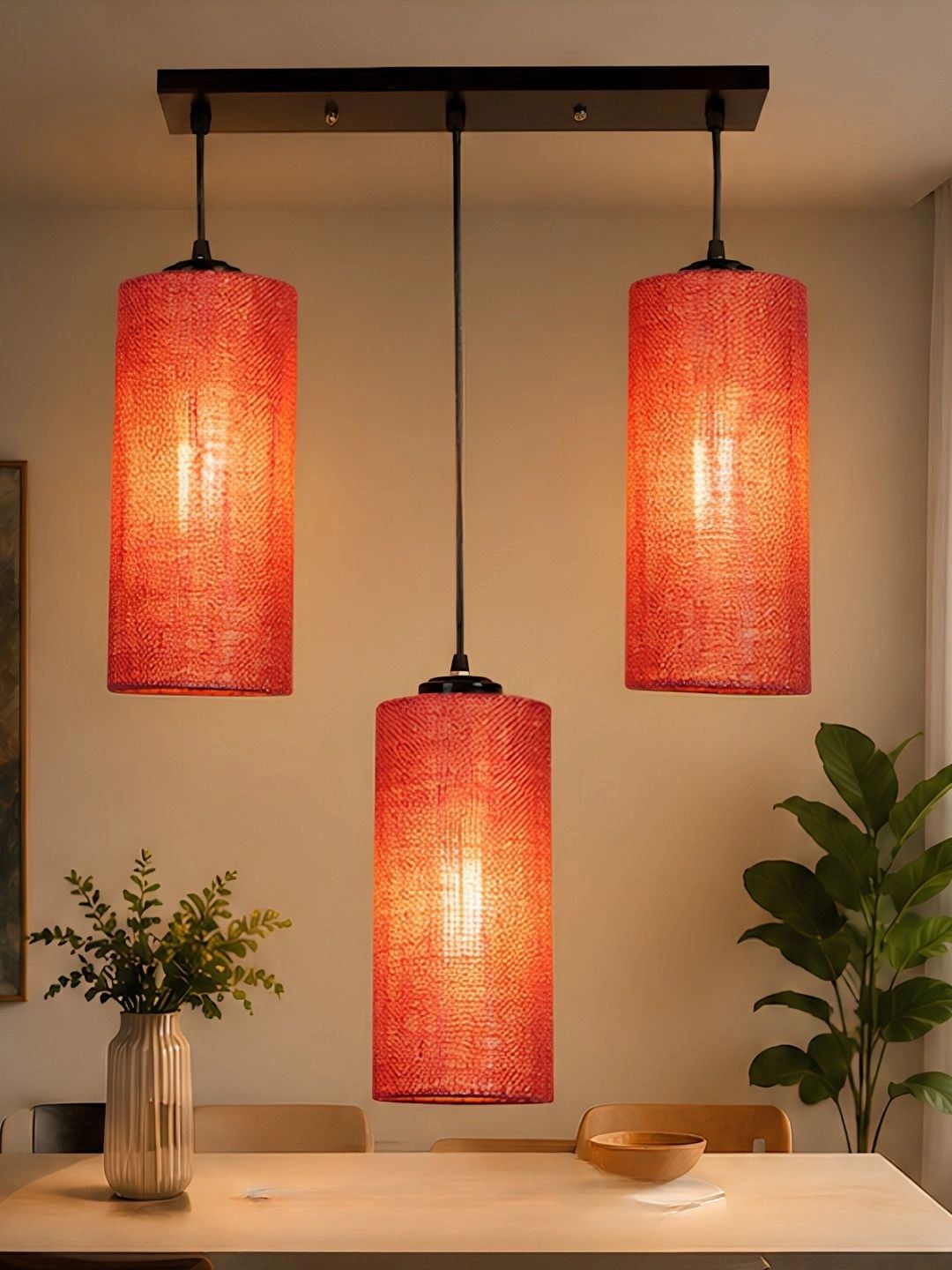 Myntra Elegant Homes Maroon Textured Contemporary Ceiling Lamp-picture-16