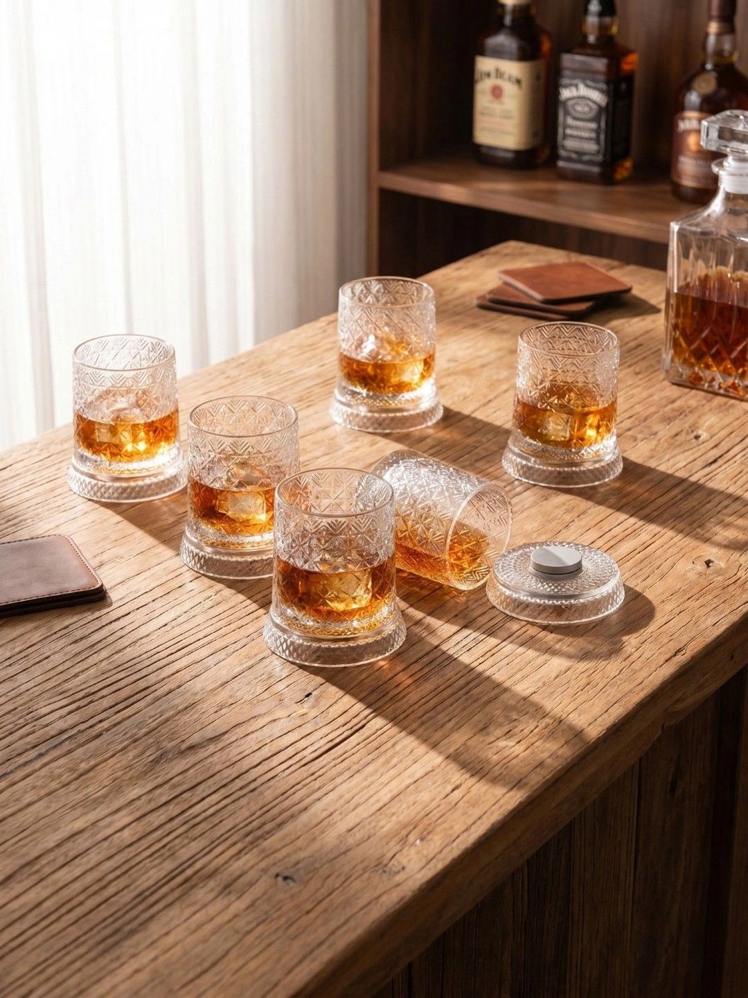 Troveas Transparent 6 Glass Whisky Glass Bar Glass-picture-38