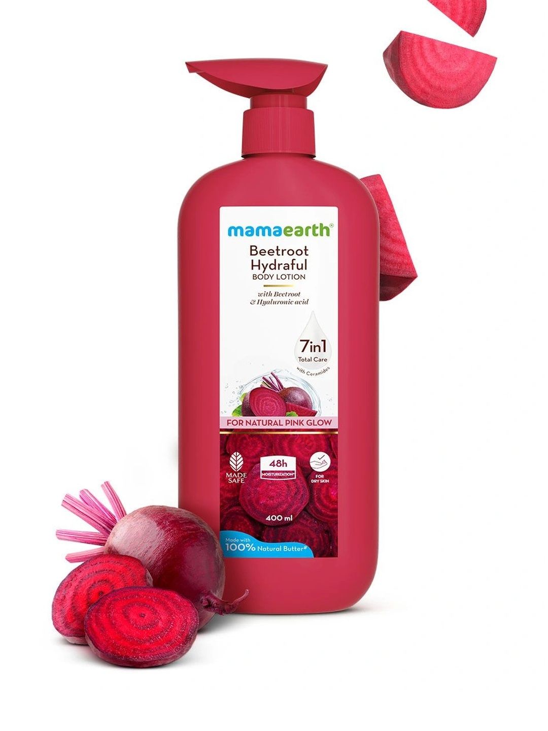 Mamaearth Beetroot Hydraful Body Lotion With Hyaluronic Acid - 400 ml-image-46