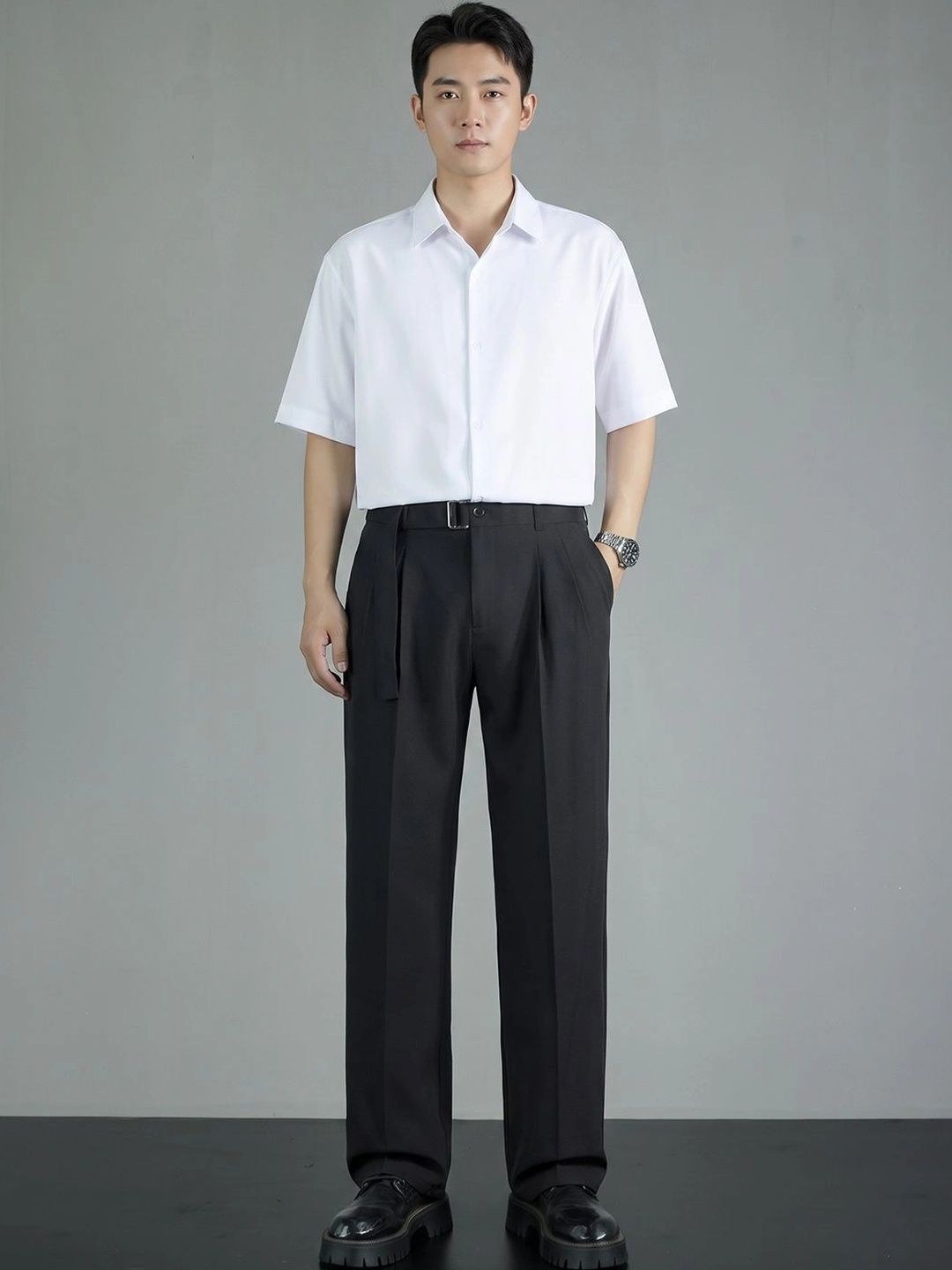 Suo Men Easy Wash Pleated Trousers-picture-41