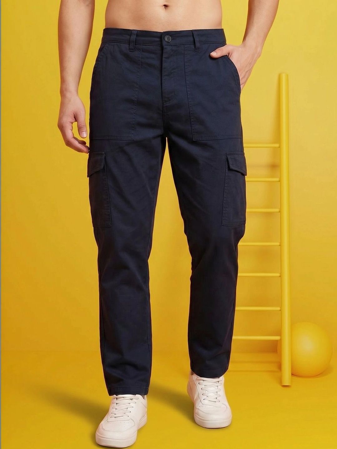 HERE&NOW Men Smart Cargos Trousers-picture-45