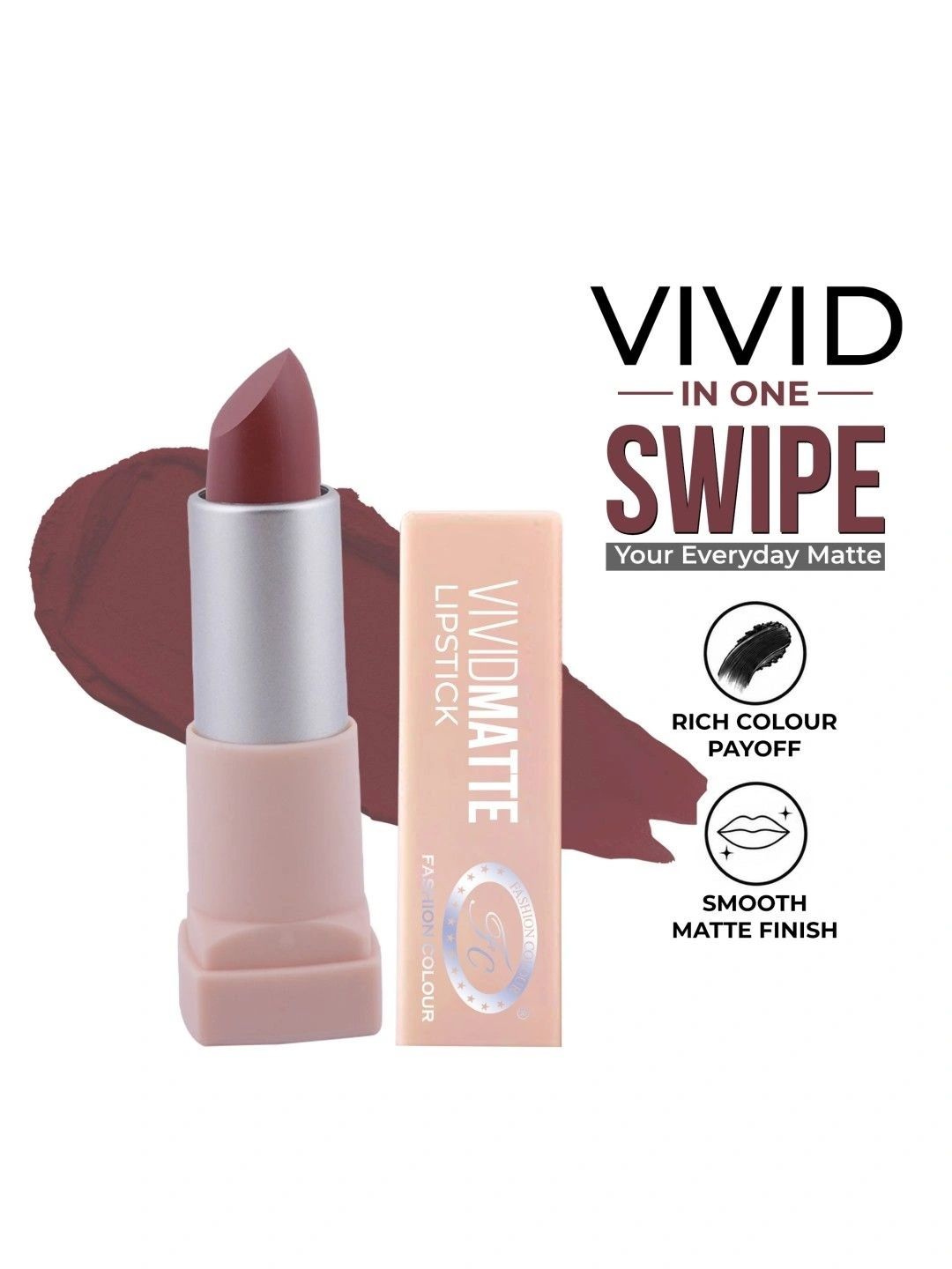 Fashion Colour Vivid Matte Lipstick - Mocha 33-picture-37