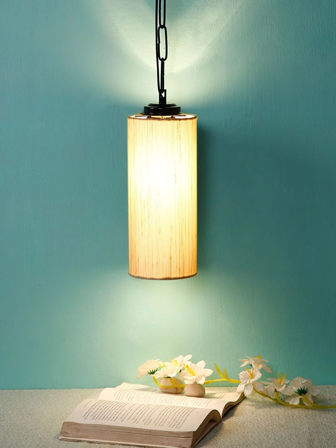 Myntra Elegant Homes Off White Textured Contemporary Ceiling Lamp-picture-31