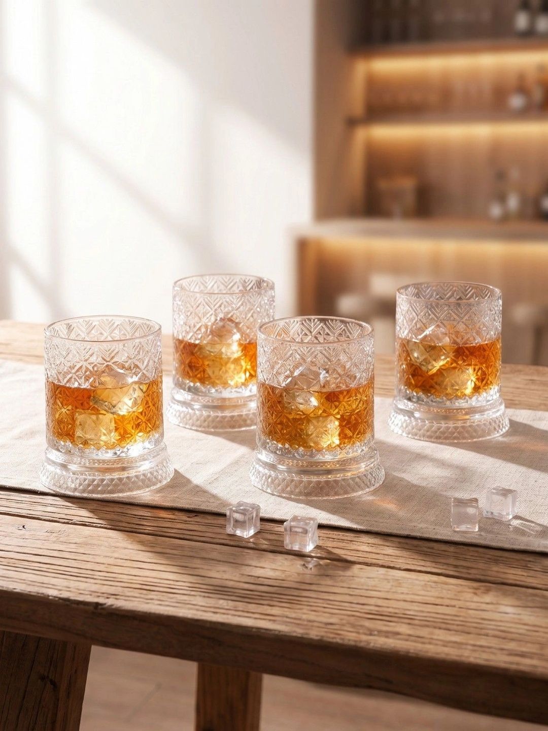 Troveas Transparent 4 Glass Whisky Glass Bar Glass-picture-37