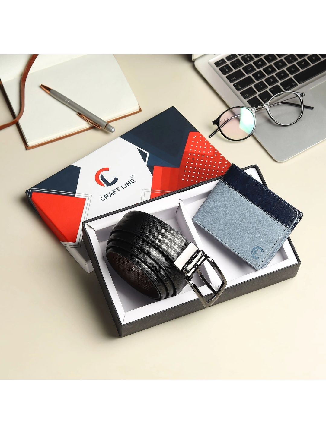 CRAFT LINE Men Colourblocked PU Two Fold Wallet-picture-32