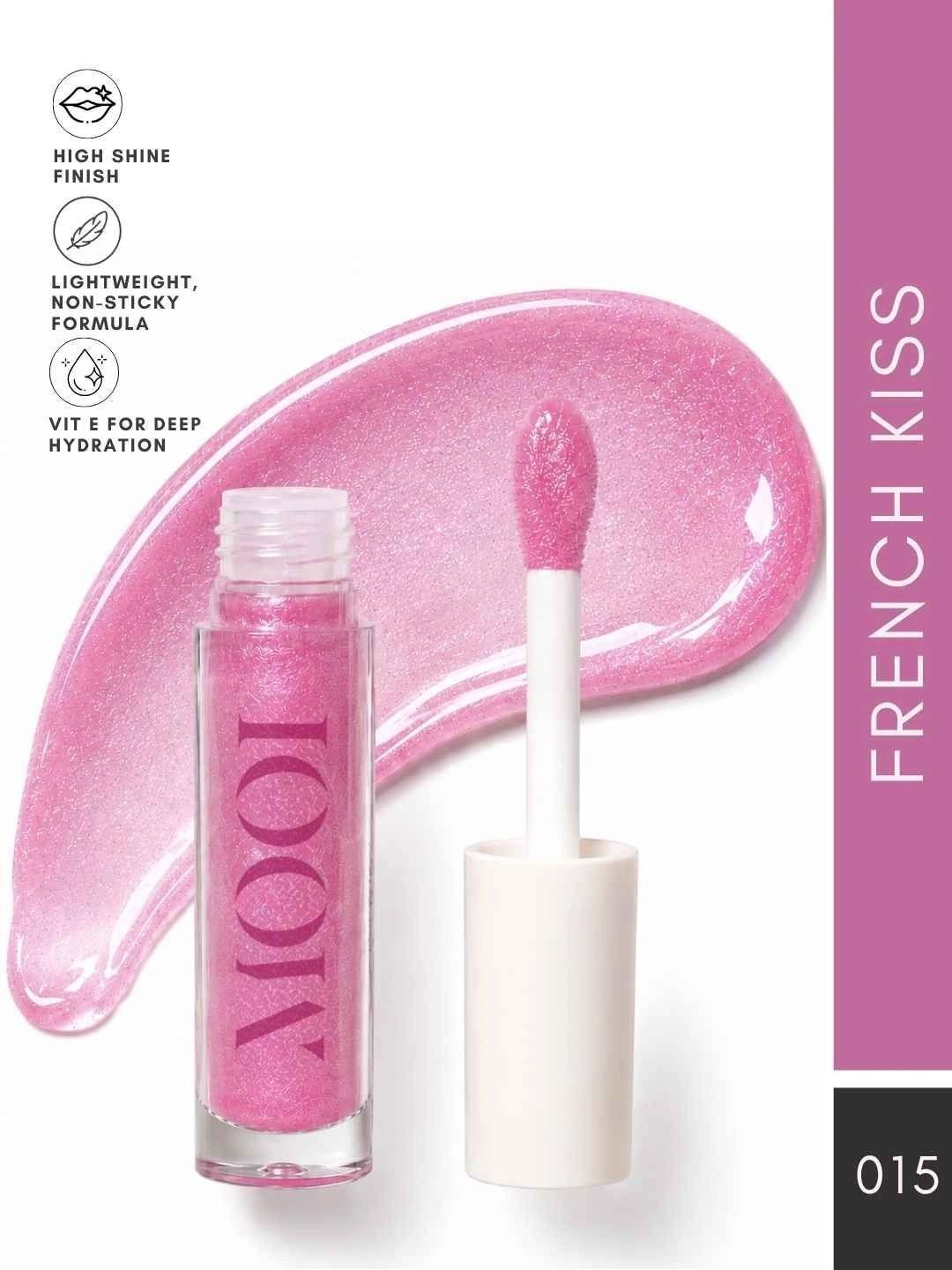 mooi cosmetics chamak lip gloss - 4 ml -shimmery pink