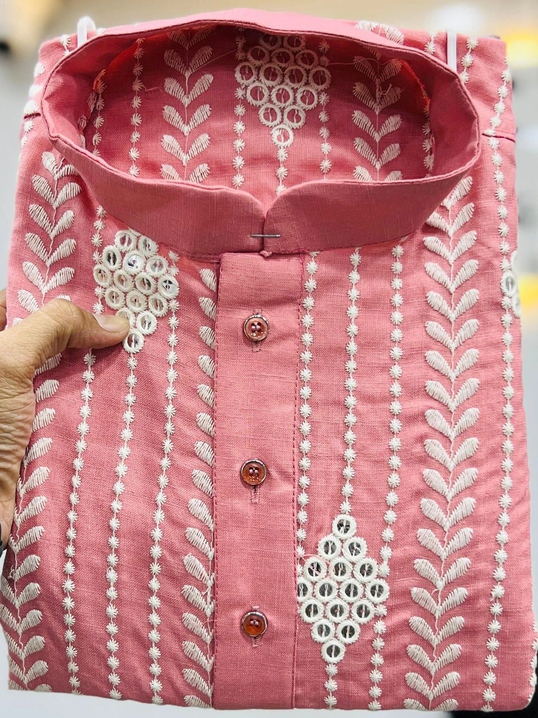 Sangria Men Ethnic Motifs Embroidered Thread Work Kurta-picture-29