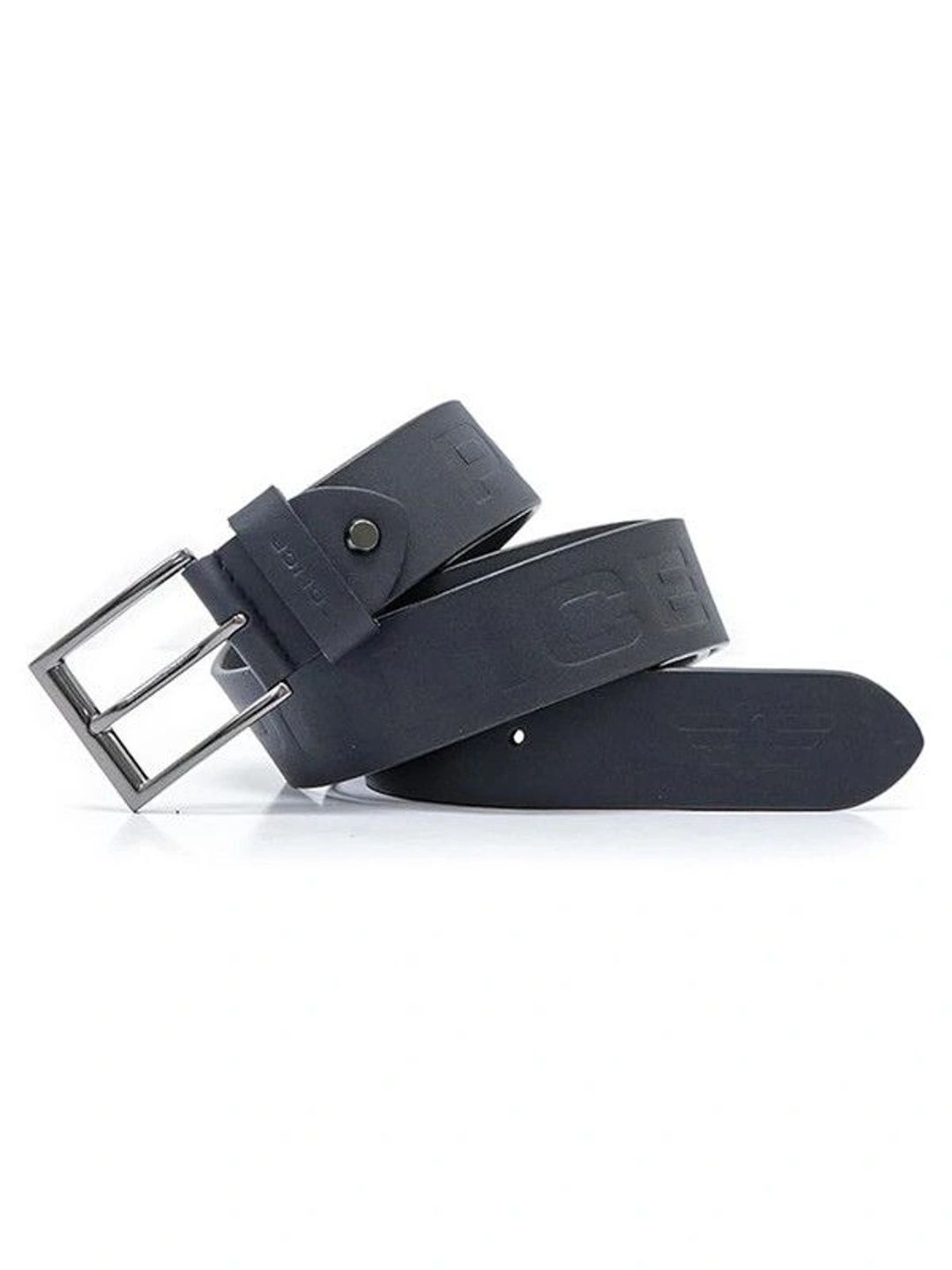 Police Men Textured Leather Formal Belt-image-40