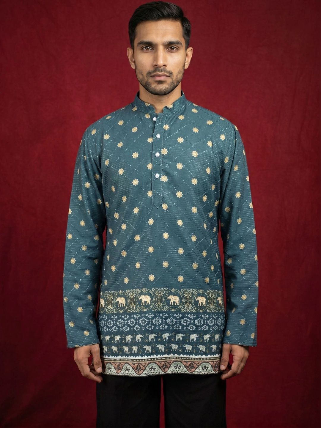Jompers Men Ethnic Motifs Printed Indie Prints Kurta-picture-51