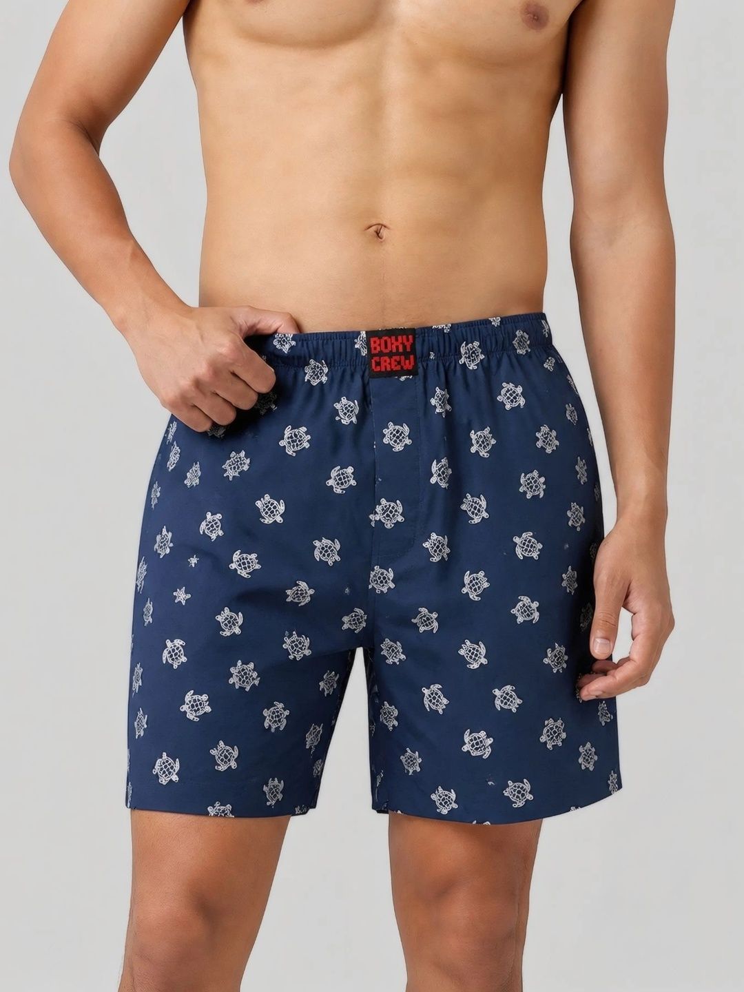 Boxy Crew Mid-Rise Printed Pure Cotton Inner-Elasticated Boxers-picture-31