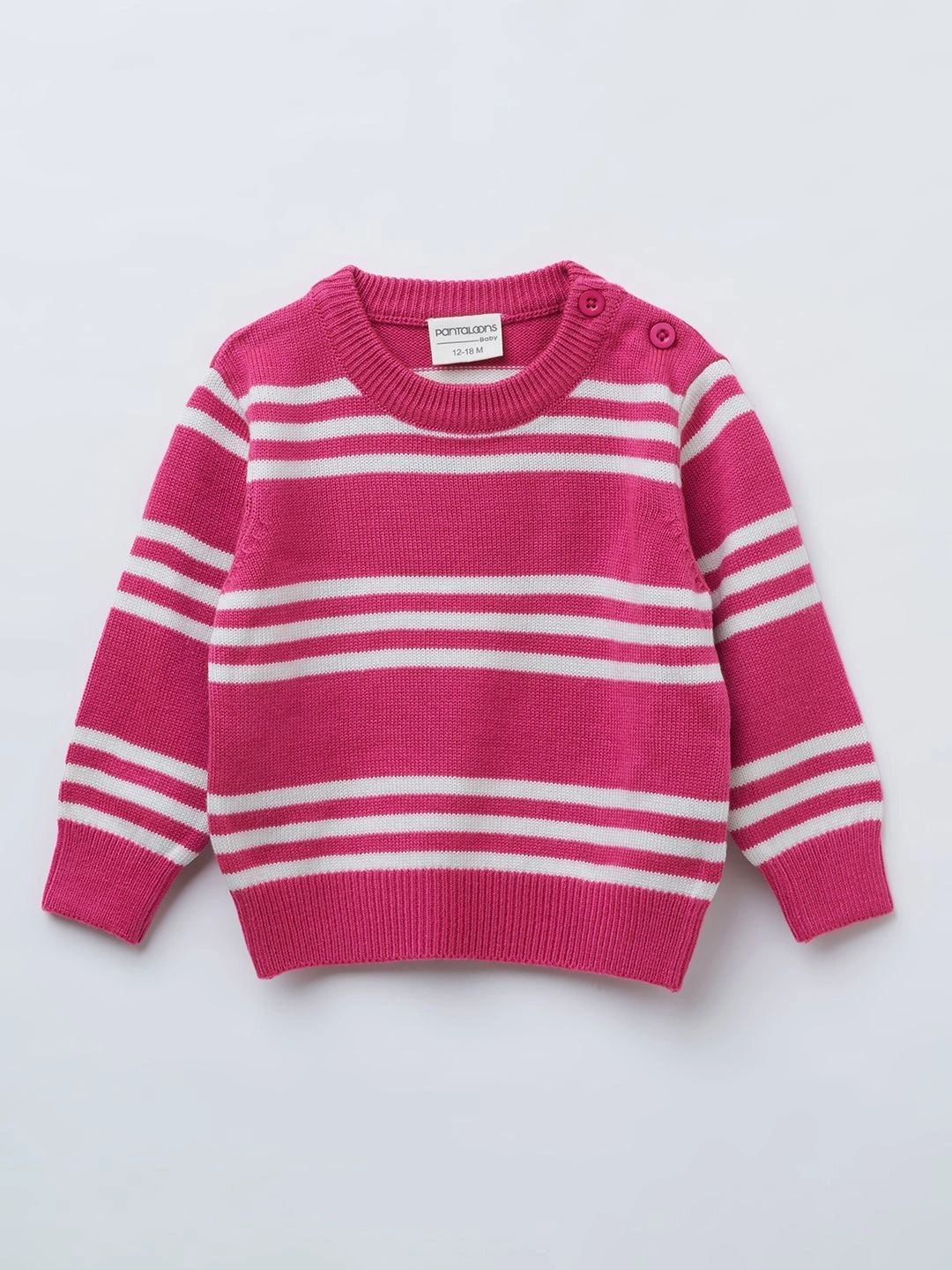 Pantaloons Baby Girls Striped Pullover-picture-34