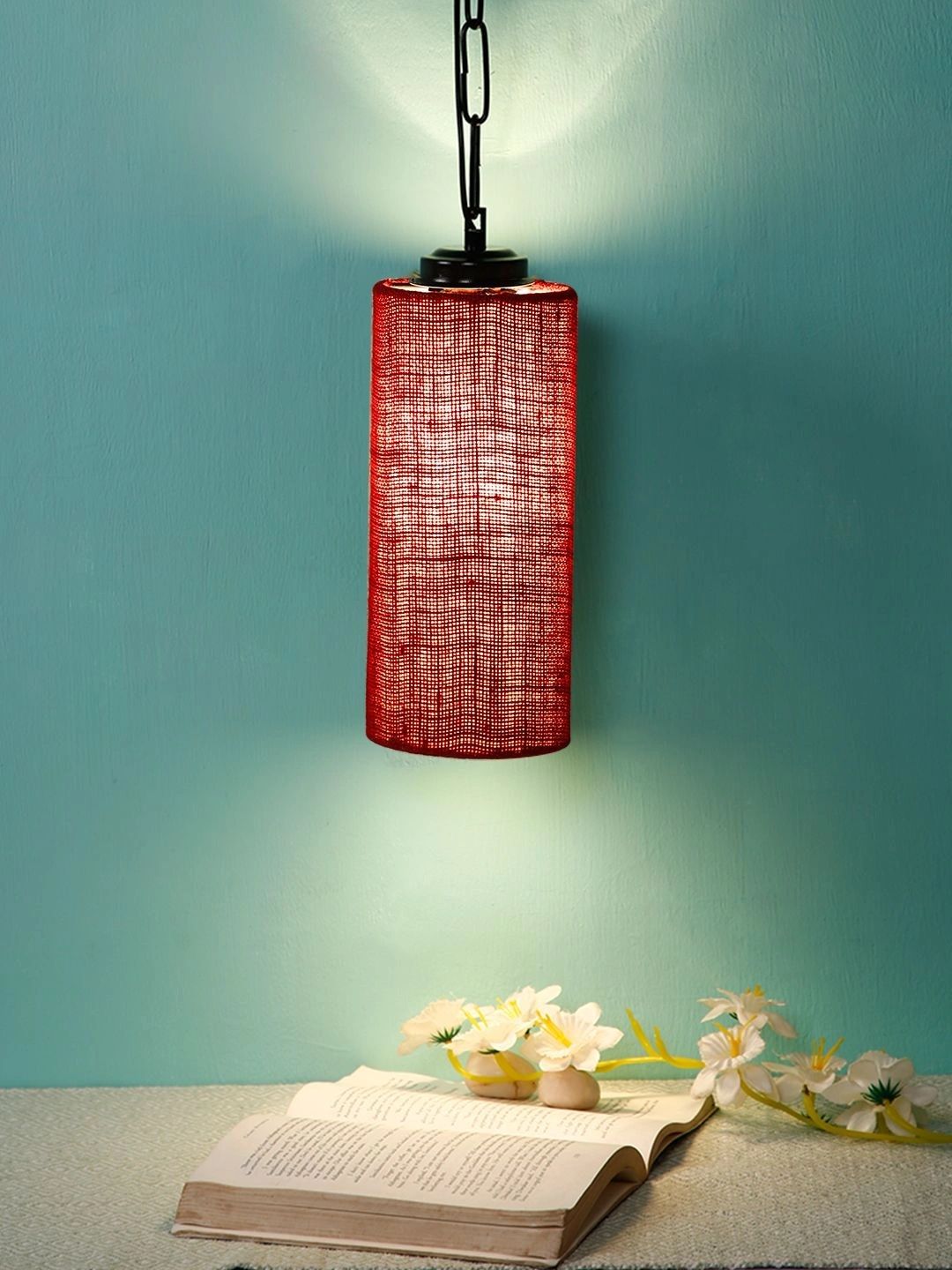 Myntra Elegant Homes Maroon Textured Ceiling Lamp-picture-30