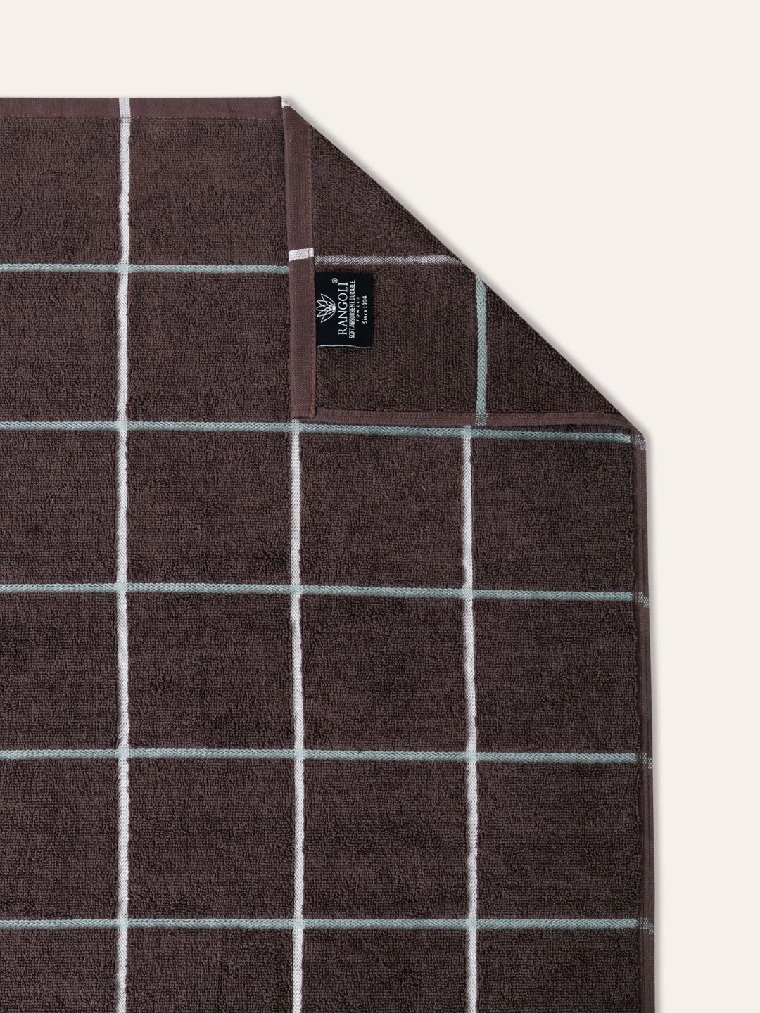 RANGOLI 3Pcs Brown Self Design Pure Cotton 550 GSM Hand Towels-image-38