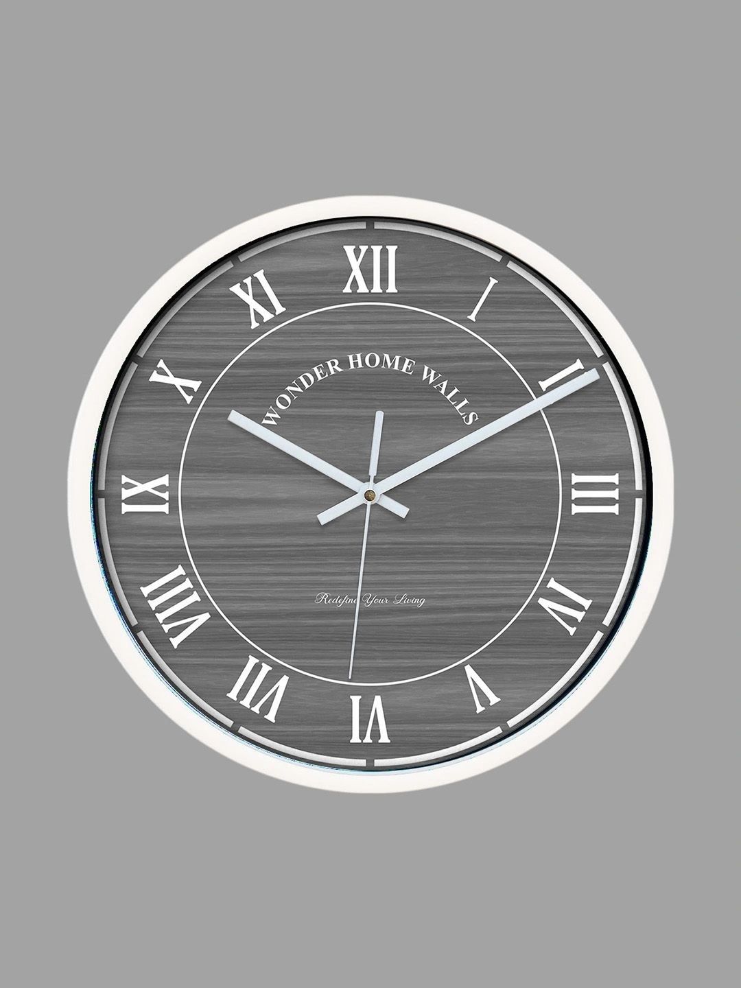 Wonder Home Walls Grey Textured Contemporary Wall Clock-picture-18