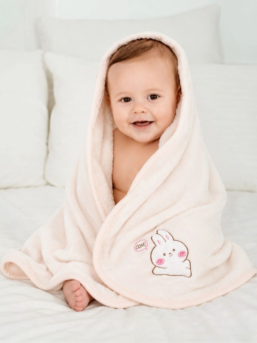 Thelittlebunny Pink 1 Printed Terry Cotton 300 GSM Bath Towel-picture-24