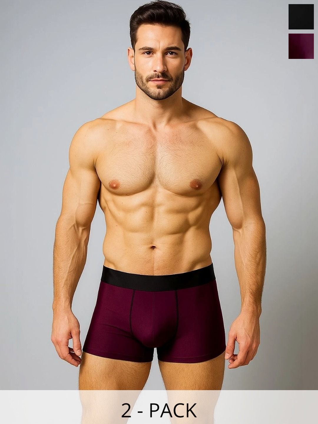 JISHVA Pack of 2 Solid Trunks-picture-35