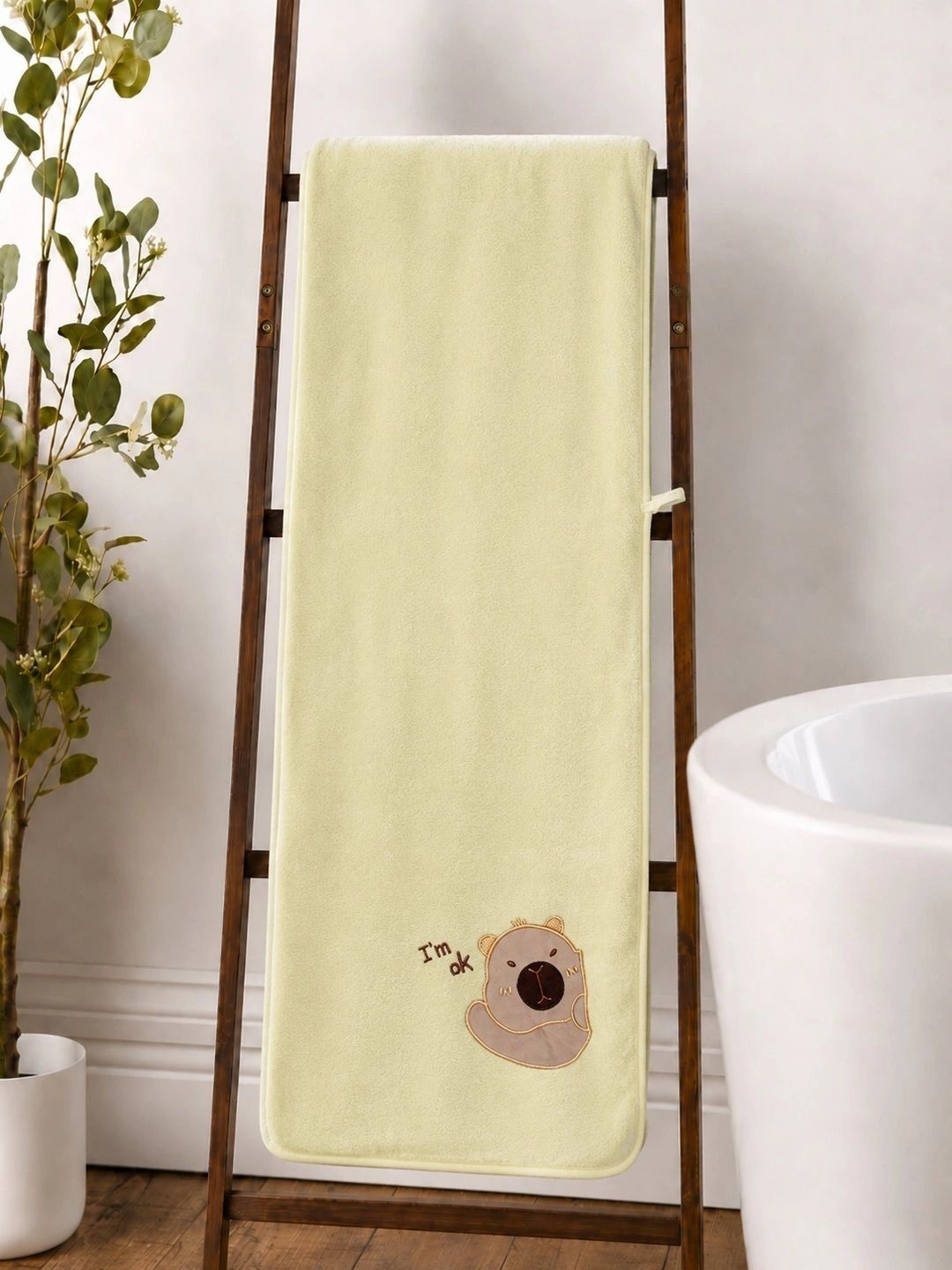 Thelittlebunny Yellow 1 Printed Terry Cotton 300 GSM Bath Towel-picture-11