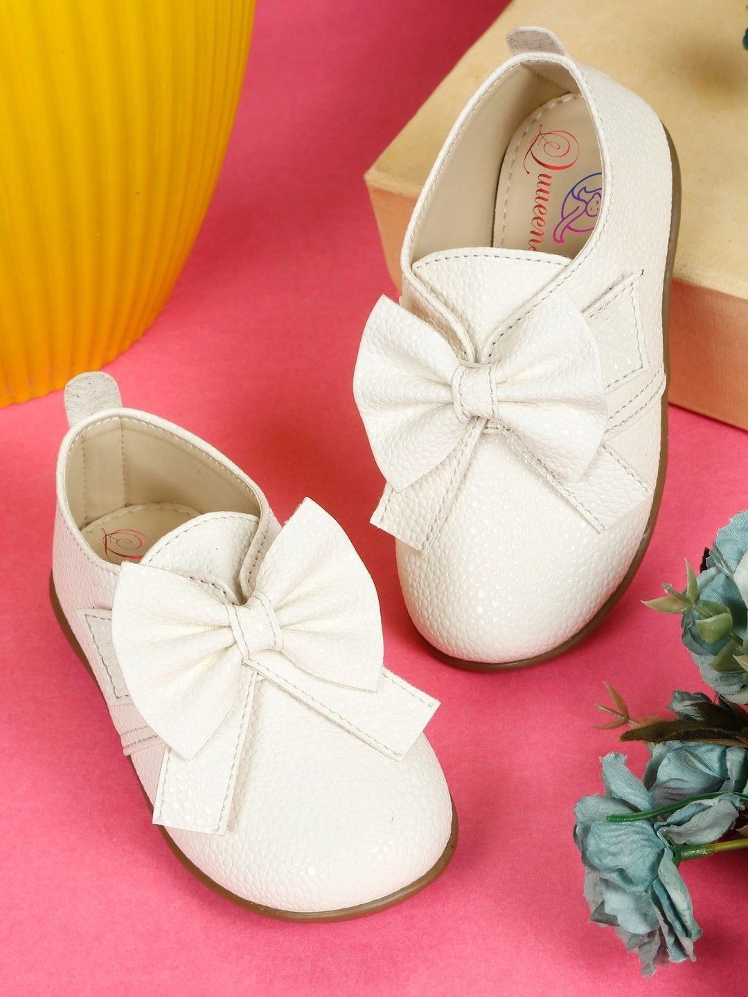 Quueenskids Girls Textured Round Toe Ballerinas-picture-17