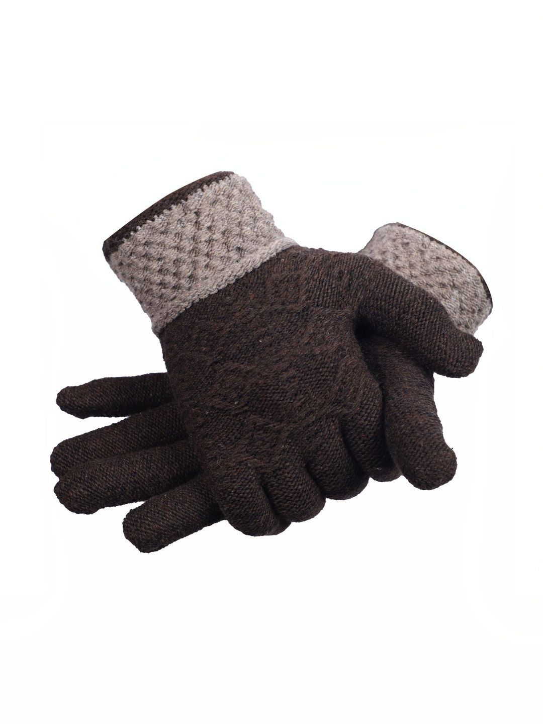 Bizarro.in Men Patterned Acrylic Winter Gloves-image-8