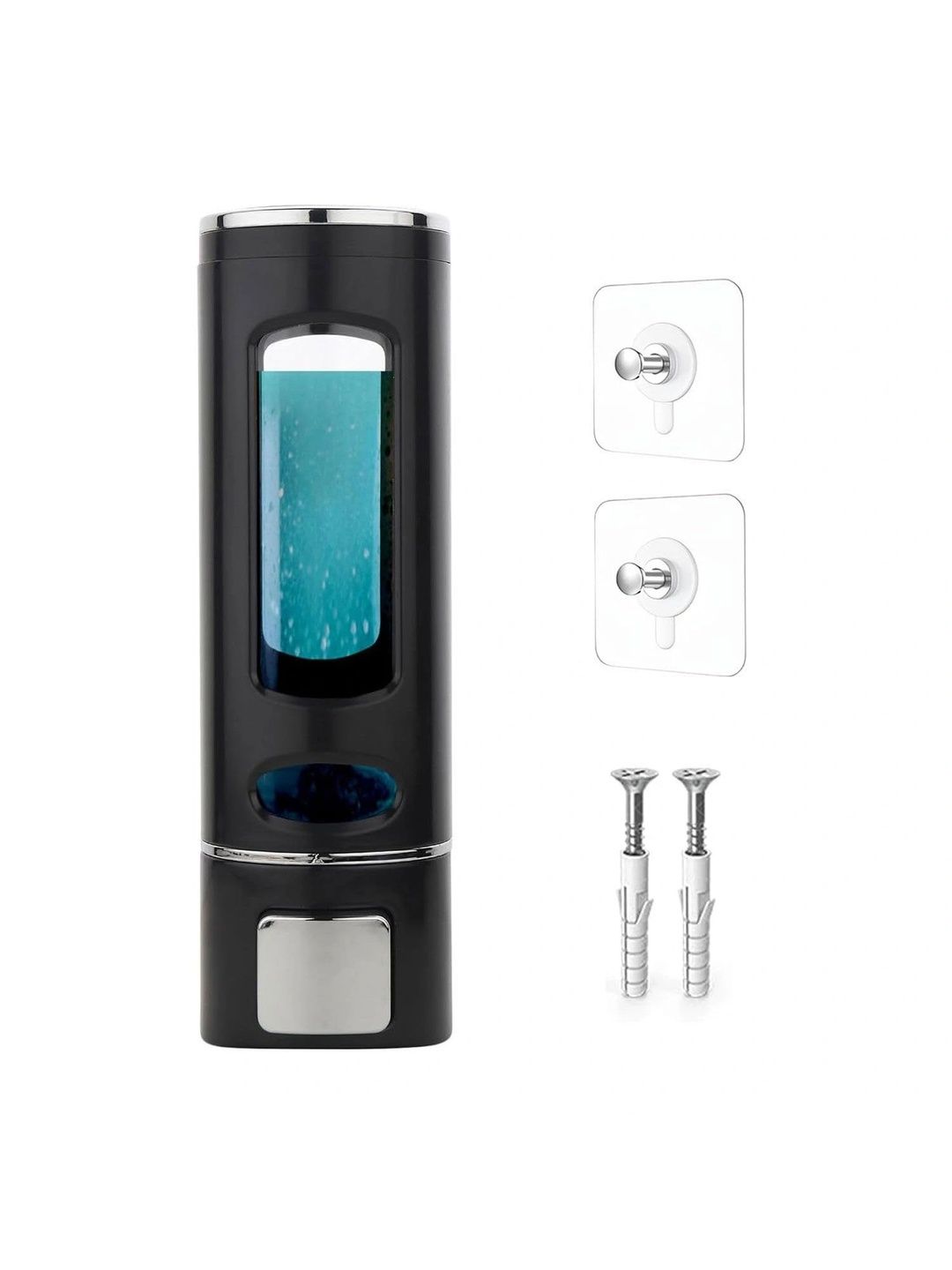 Tubata Black Solid Plastic Soap Dispenser-image-9