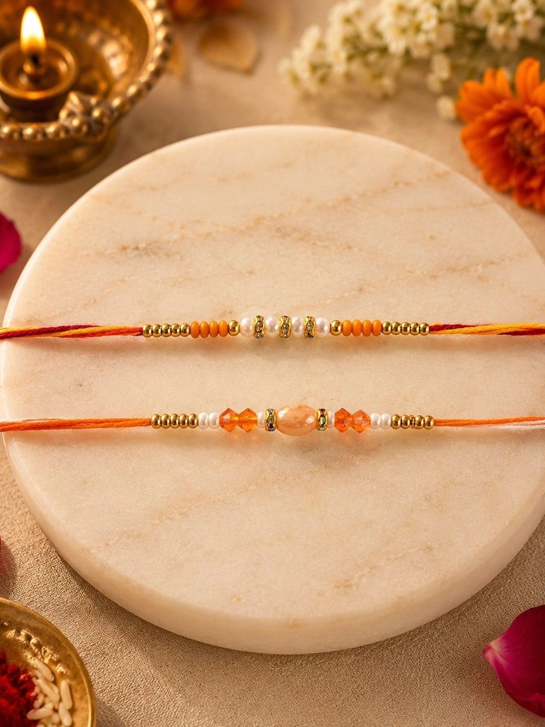 Anouk Men Set Of 2 Rakhi With Greeting Card Roli & Chawal-picture-24