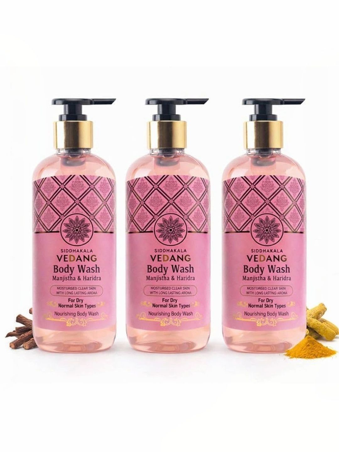 Siddhakala Vedang Set Of 3 Manjishta & Haridra Body Wash - 100 ml Each-image-13