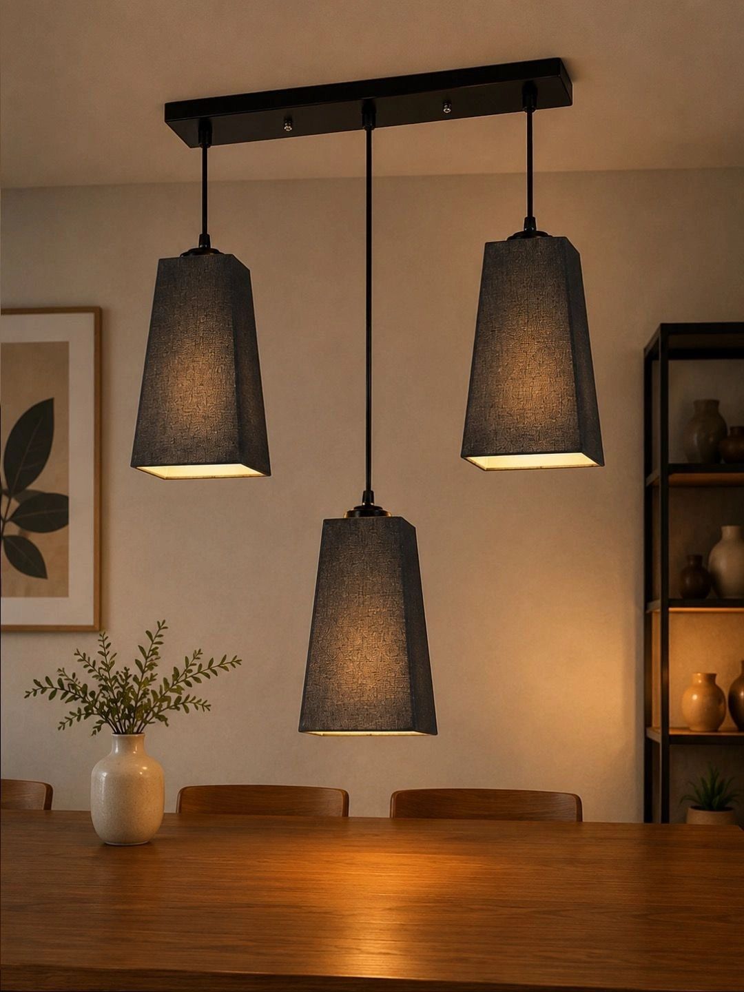 Myntra Elegant Homes Black Textured Contemporary Ceiling Lamp-picture-17