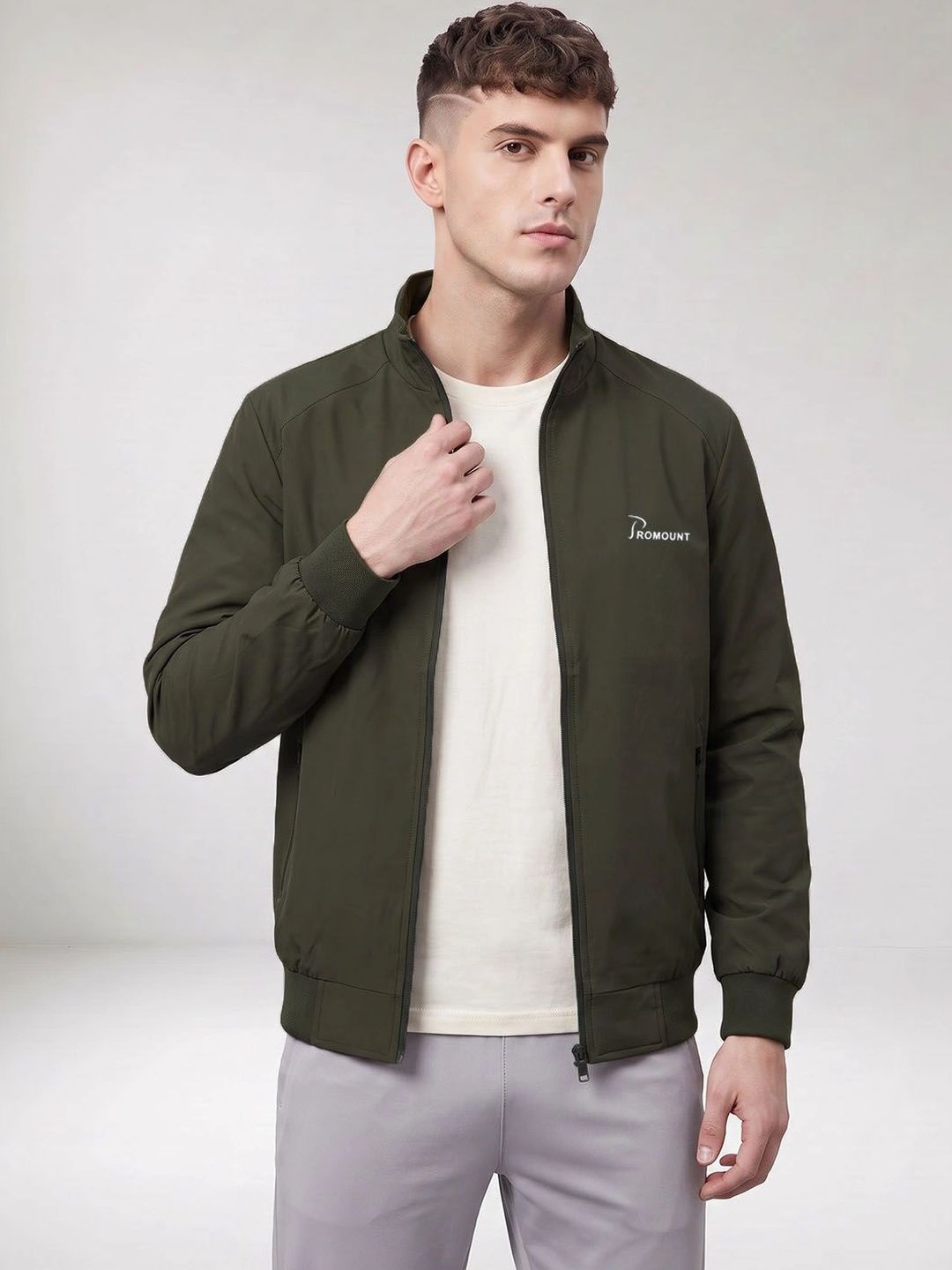 MOUNTAIN COLOURS Men Lightweight Training or Gym Bomber Jacket-picture-31