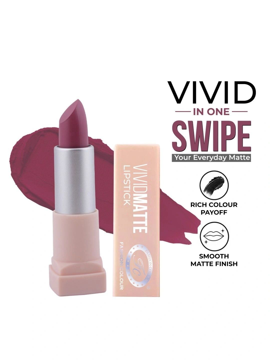 Fashion Colour Vivid Matte Lipstick - Gentle Mauve 28-picture-58