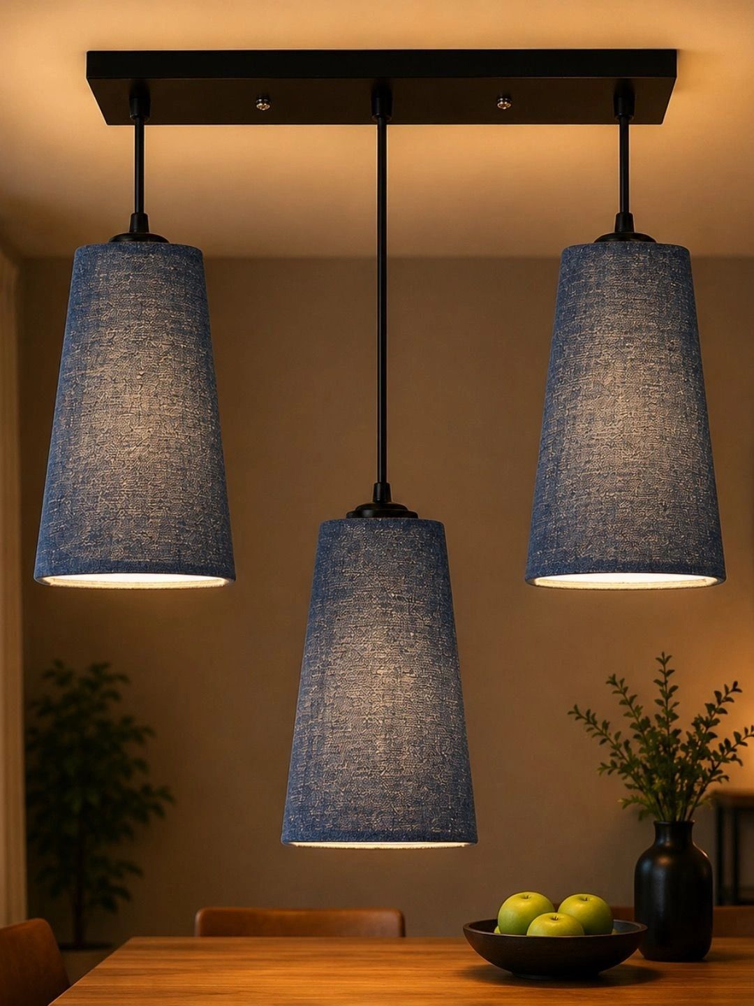 Myntra Elegant Homes Blue Textured Contemporary Ceiling Lamp-picture-11
