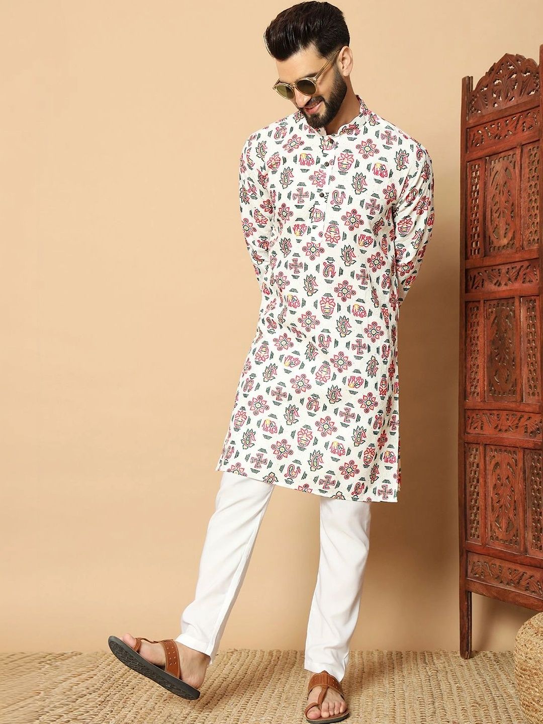 Dincharya Men Ethnic Motifs Printed Kurta-picture-58