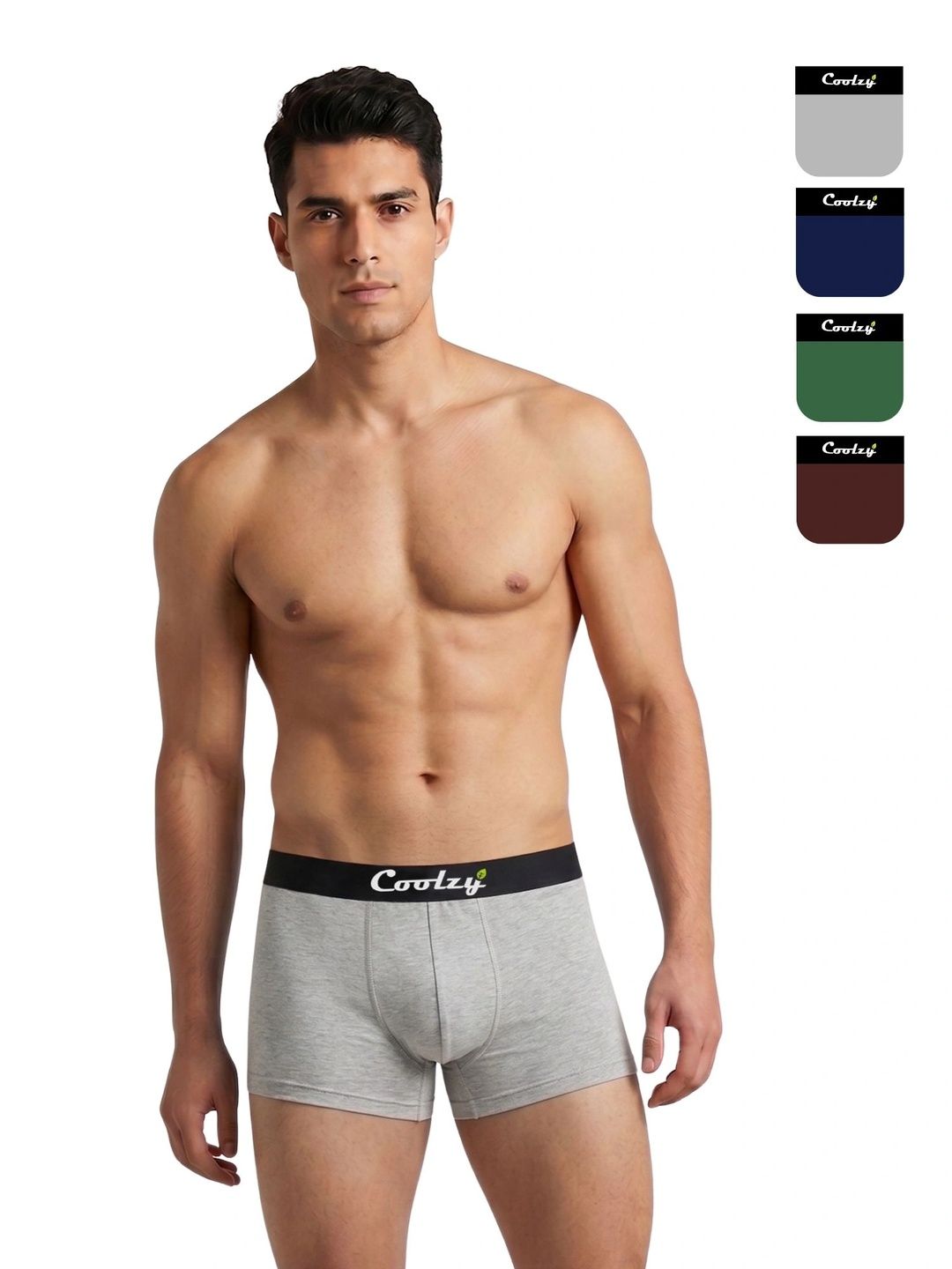 COOLZY Pack of 4 Cotton Solid Trunks-picture-54