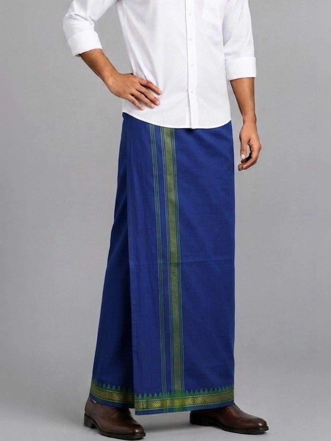 Sharan Elegance Men Striped Cotton Dhoti Dhotis-picture-22