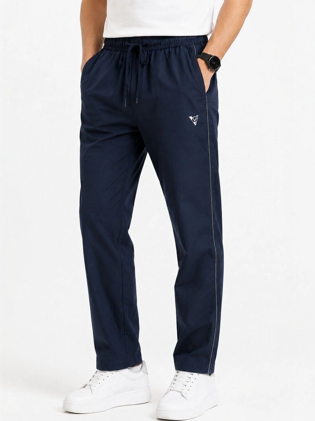 Vallengud Men Regular Fit Brand Logo Training Track Pants-picture-10