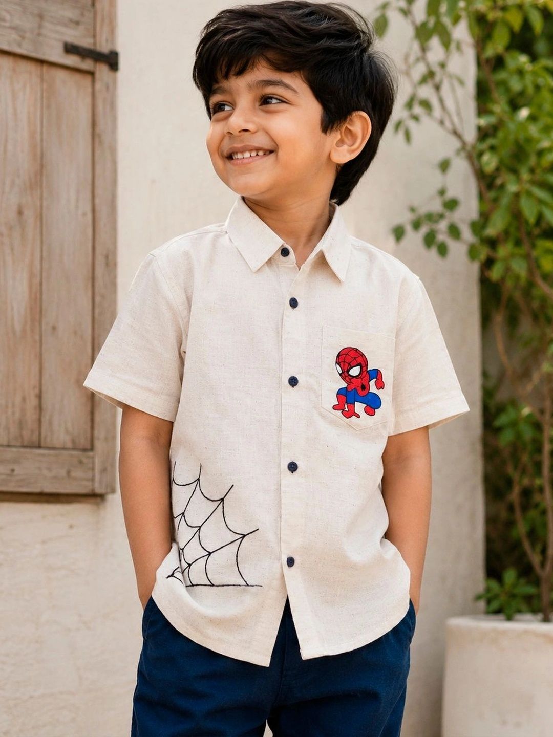 Abeo Boys Comfort Tailored Fit Printed Casual Shirt-picture-48