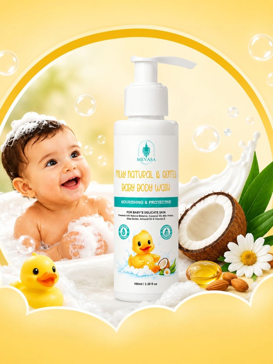 Mevasa Milky Natural & Gentle Baby Body Wash - 100 ml-picture-12