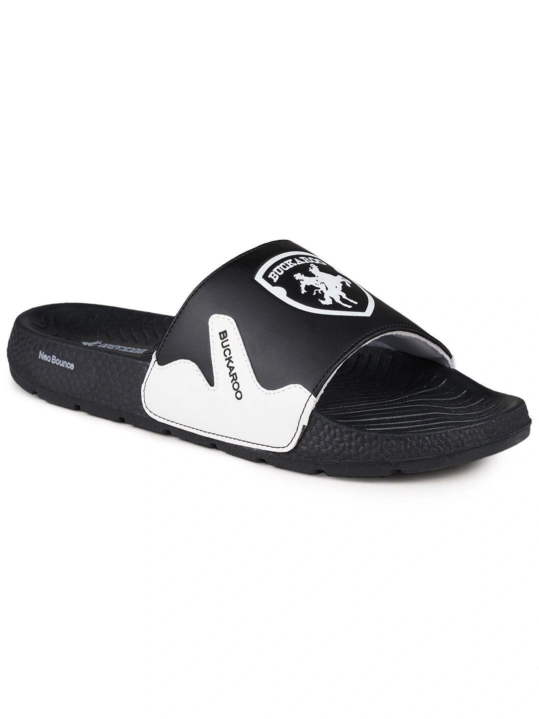 Buckaroo Men Colourblocked Rubber Sliders-picture-38