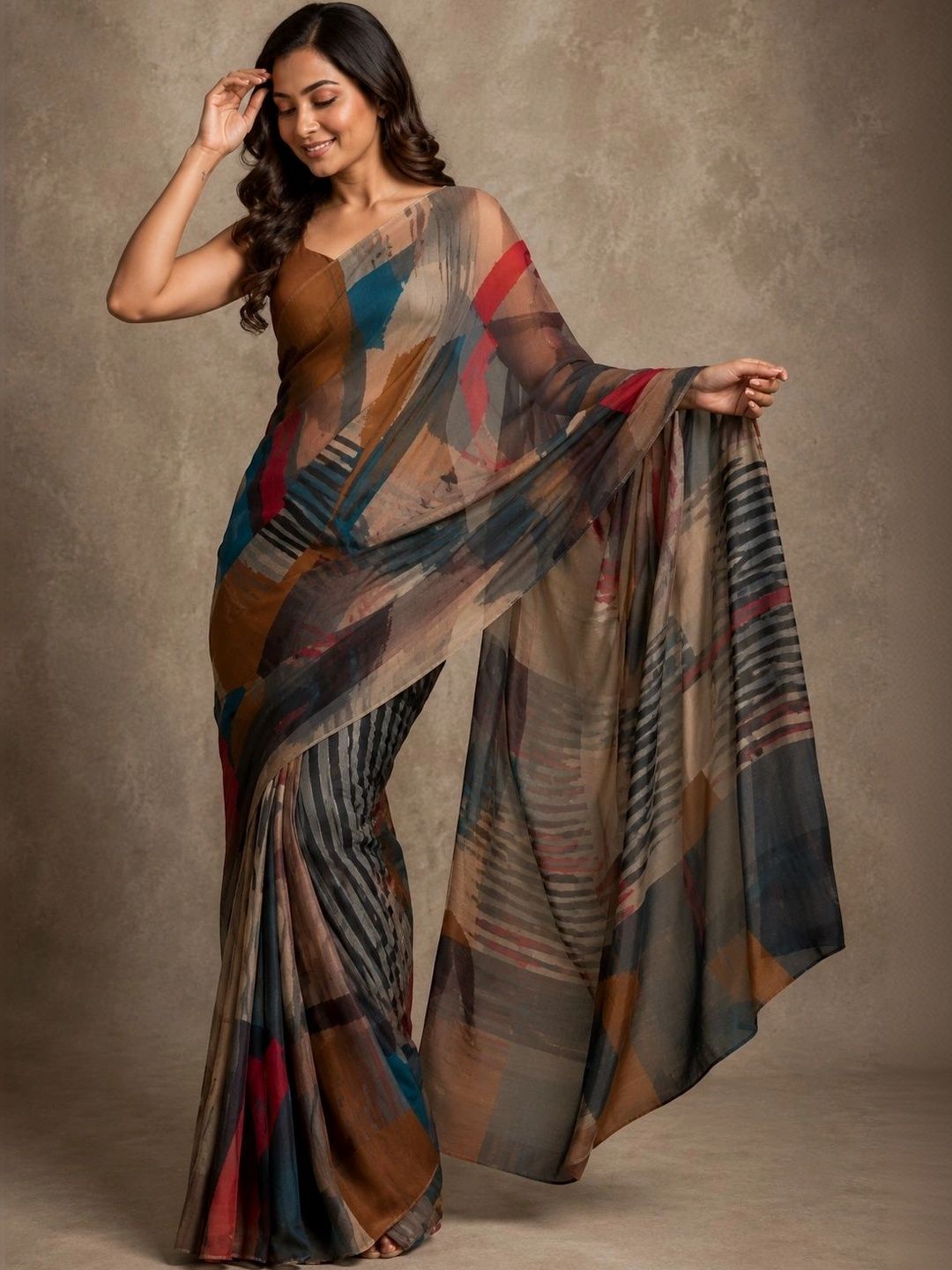 VIYONA FASHION Poly Georgette Saree-picture-29