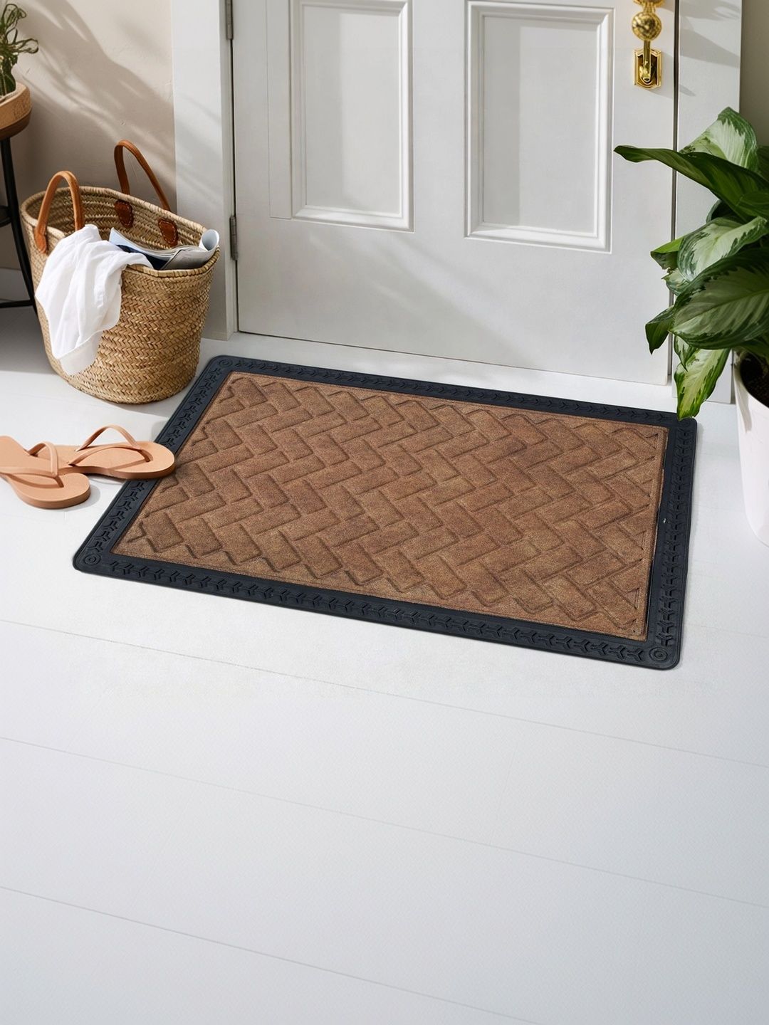 Galaxy Home Decor Brown & Black Waterproof Anti-Skid Doormats-picture-39