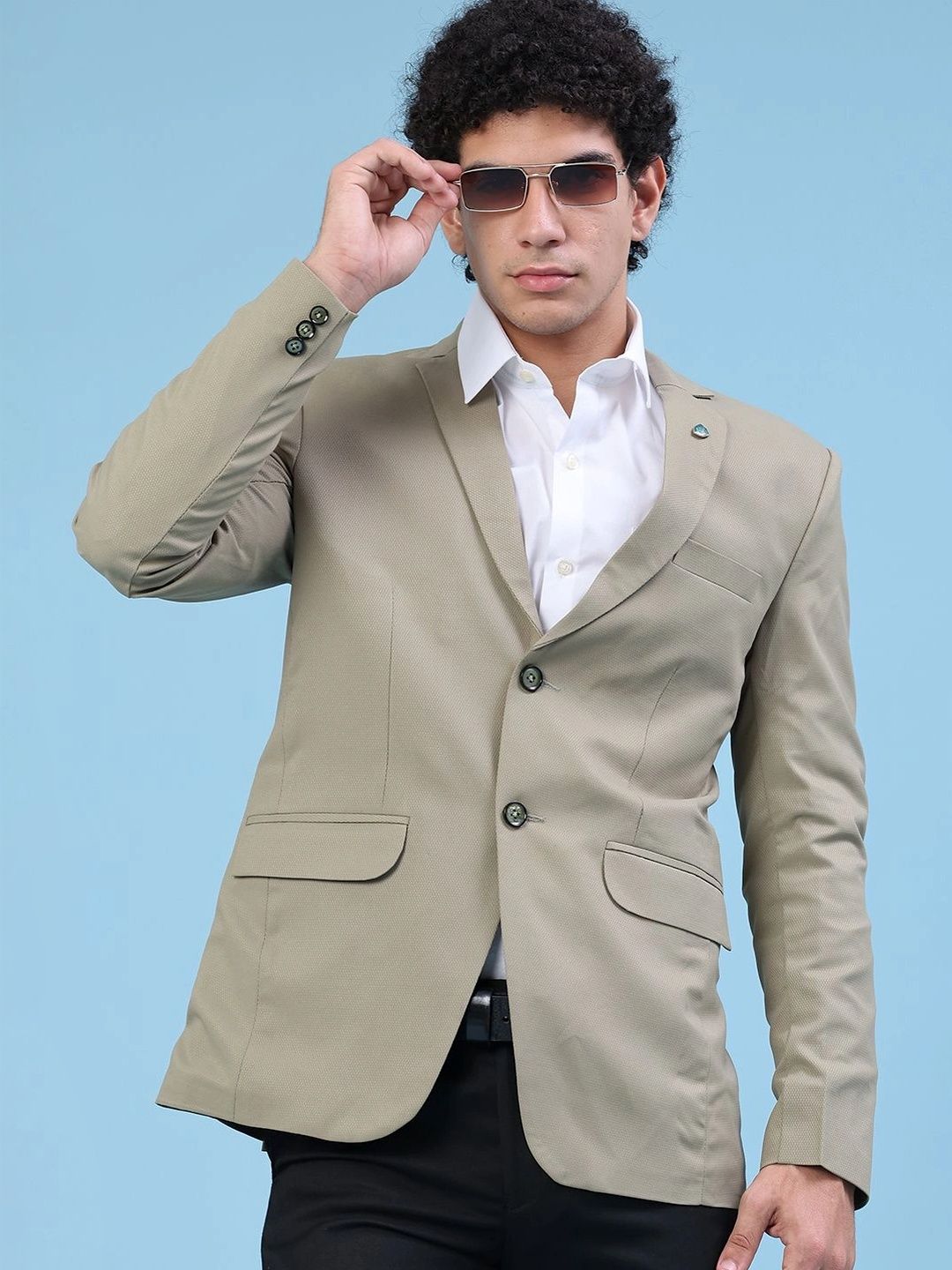 V-Mart Notched Lapel Single-Breasted Formal Blazers-picture-28