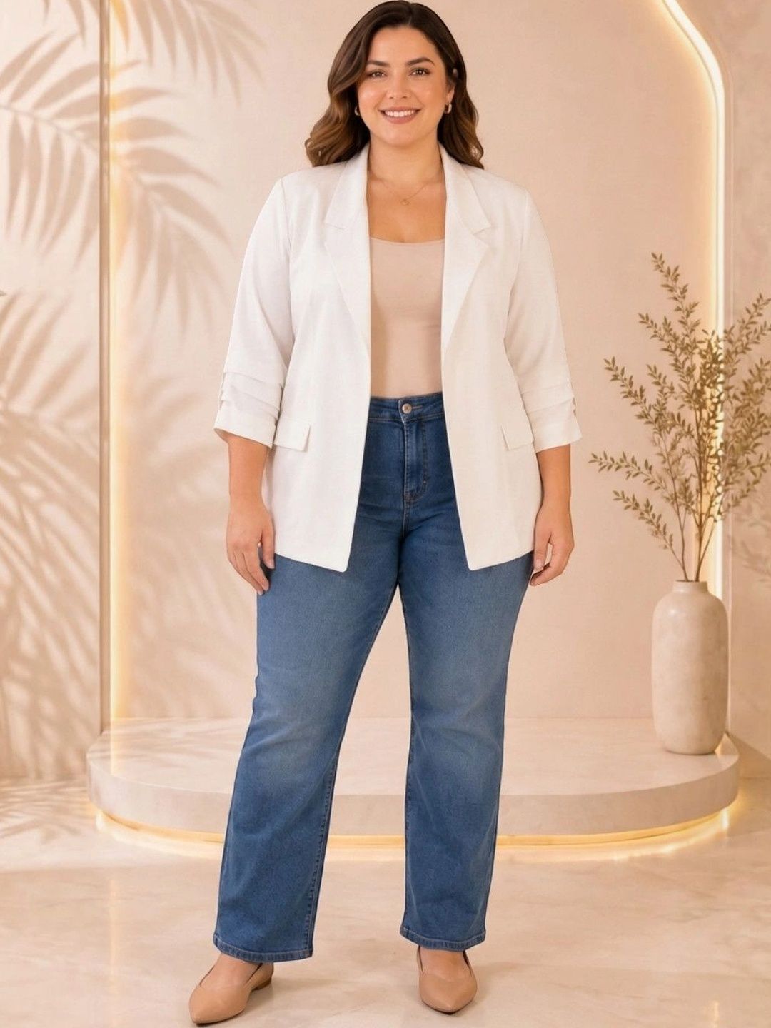 Oxolloxo Single-Breasted Front-Open Blazer-picture-10