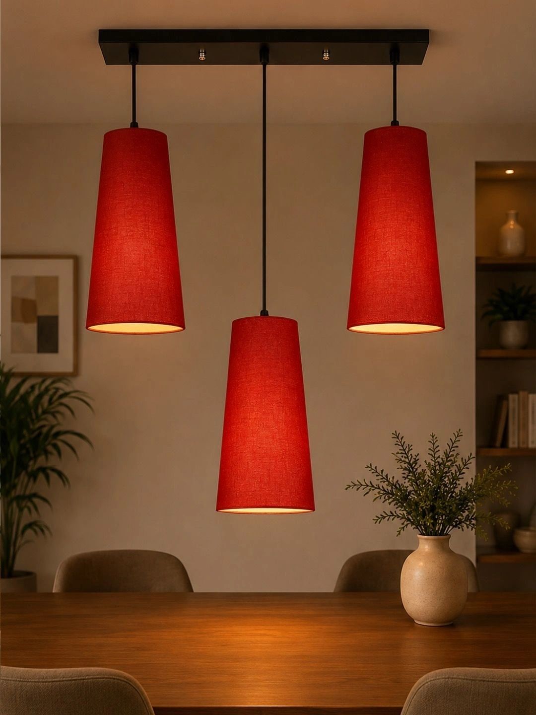 Myntra Elegant Homes Red Textured Contemporary Ceiling Lamp-picture-42