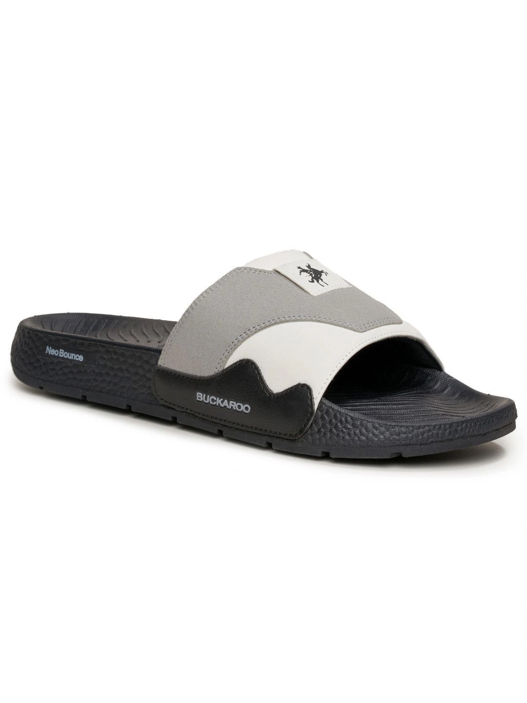 Buckaroo Men Colourblocked Rubber Sliders-picture-35