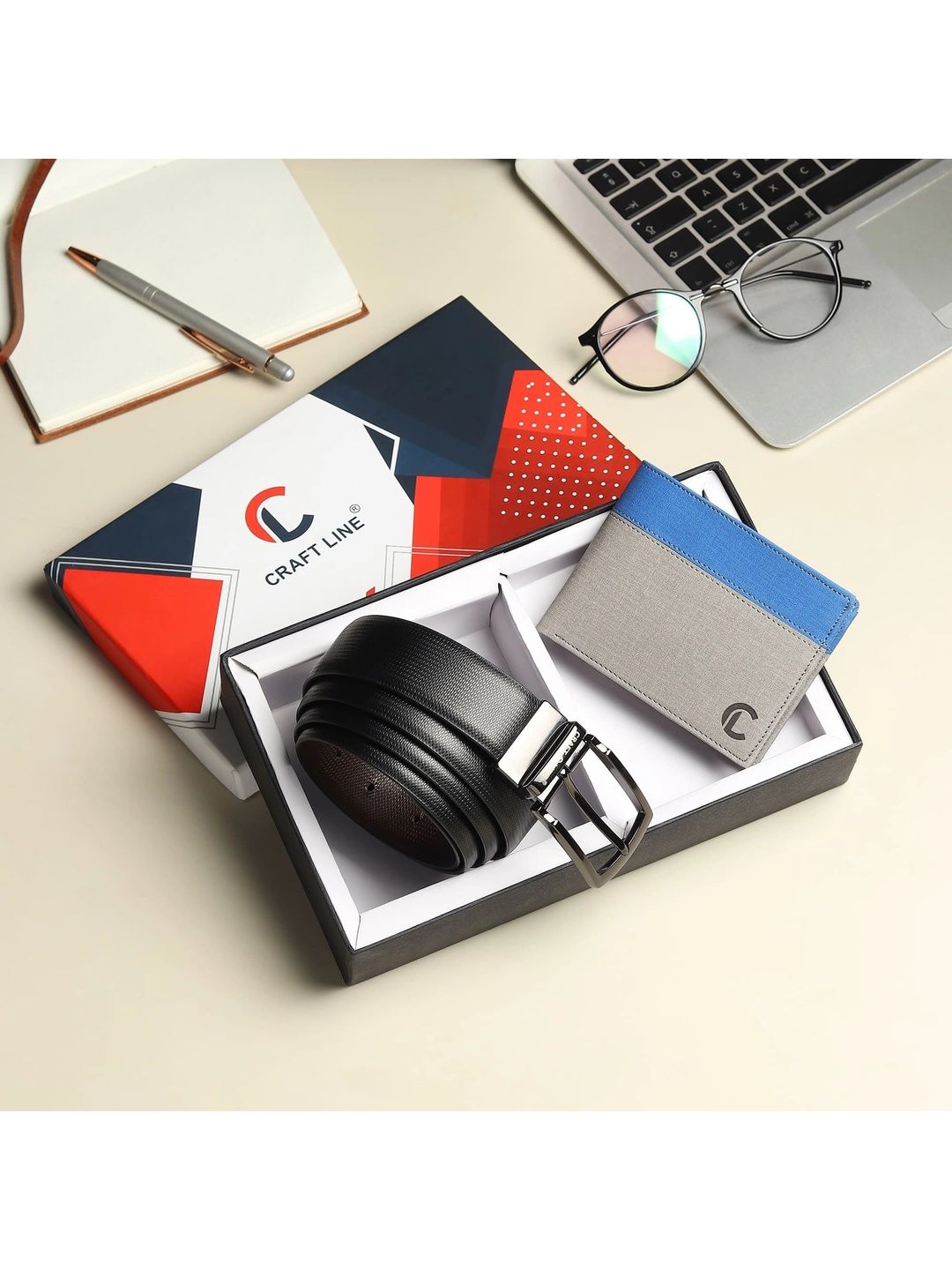 CRAFT LINE Men Colourblocked PU Two Fold Wallet-picture-55