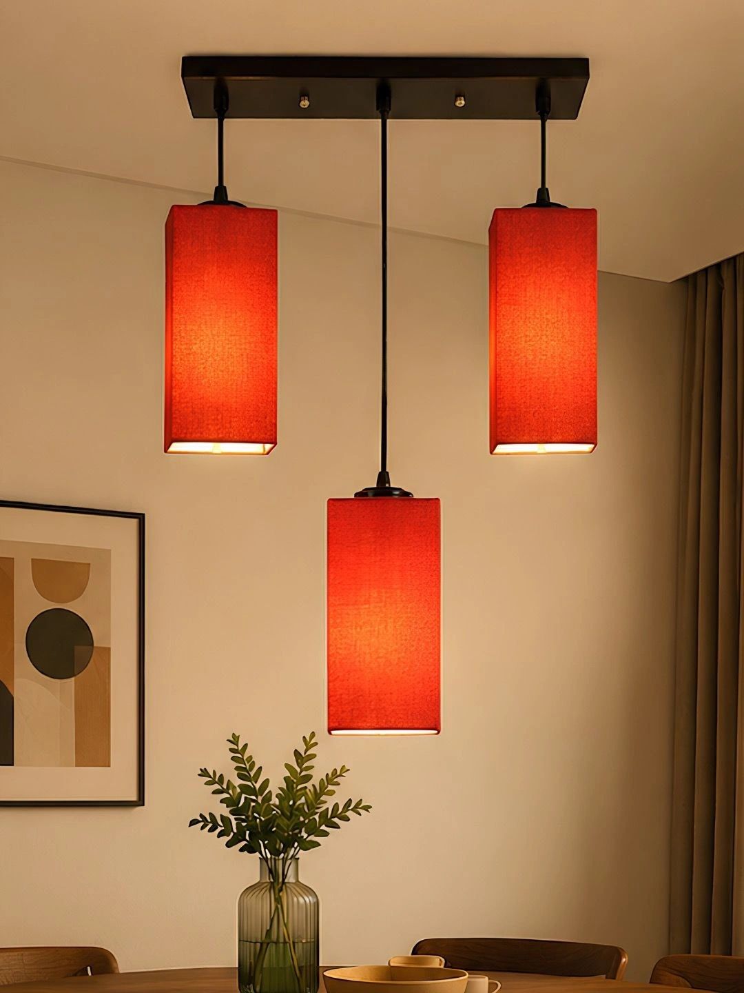 Myntra Elegant Homes Red Textured Contemporary Ceiling Lamp-picture-55