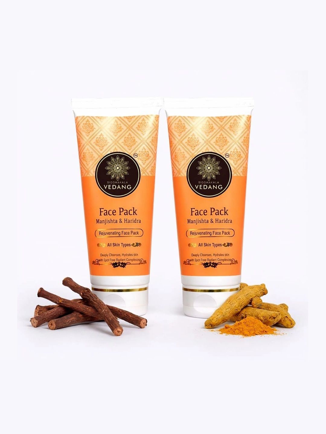 Siddhakala Vedang Set Of 2 Manjishta & Haridra Rejuvenating Face Pack - 100 ml Each-image-19