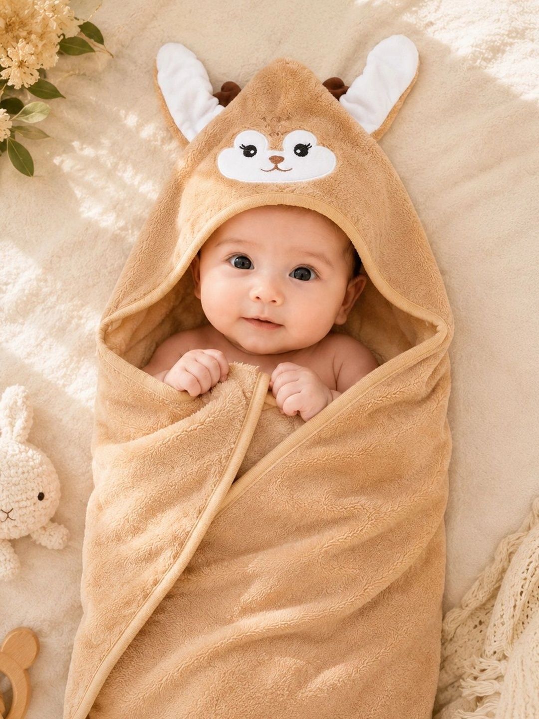 Thelittlebunny Brown 1 Printed Terry Cotton 300 GSM Bath Towel-image-21