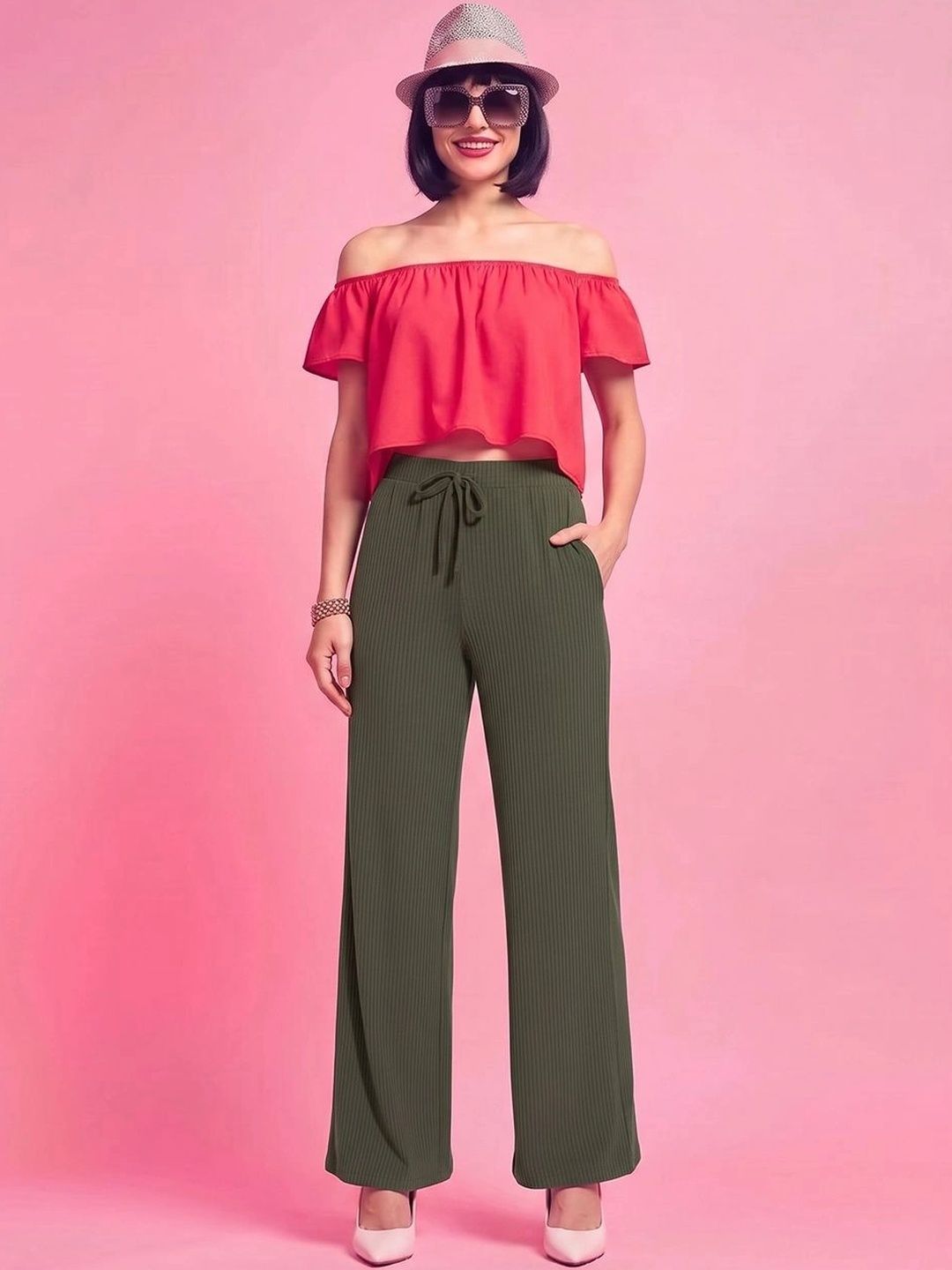 Moda Rapido Women Comfort High-Rise Trousers-picture-24