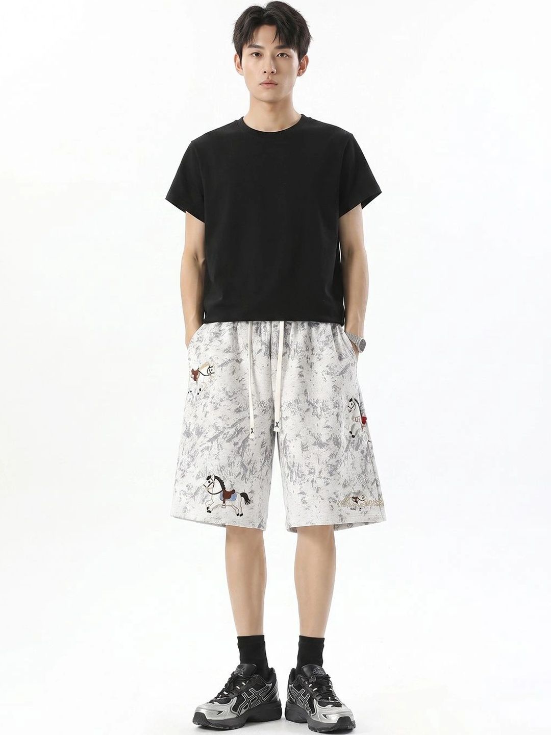 Suo Men Printed Shorts-picture-41